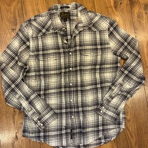 Western Style Lucky Brand Flannel Button Down L/S Shirt- Men’s Medium Smoke free